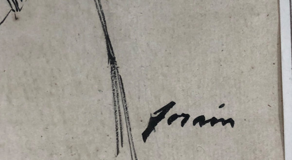 Jean-louis Forain (1852-1931) Due disegni a inchiostro di china