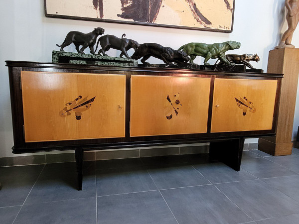 *Offre spéciale  *Sideboard - Exotic Wood Marquetry Bar, 1960s