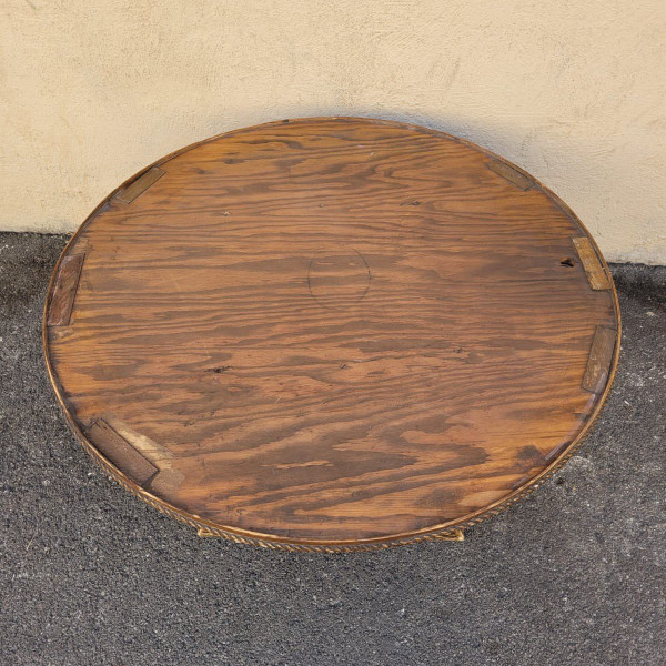*Offre spéciale*Table Basse En Bois Et Verre églomisé, Art Déco, XXème Siècle