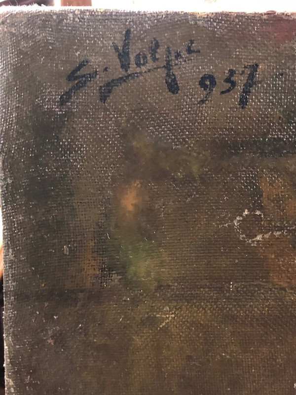 Important Portrait Of A Young Violinist - Oil On Canvas 1937 H 119cm