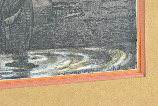 P Jouve, Angkor Vat,  Lithographie Encadrée, XXème Siècle