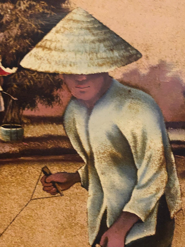 Lacktafel aus Vietnam um 1950