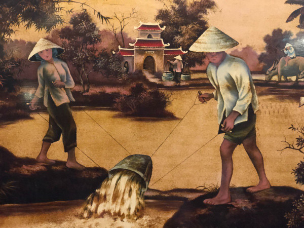Lacktafel aus Vietnam um 1950