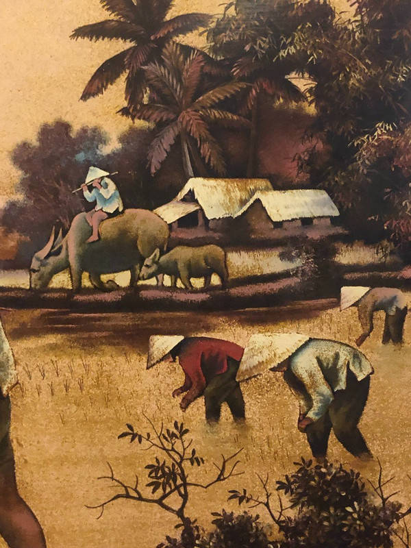 Lacktafel aus Vietnam um 1950