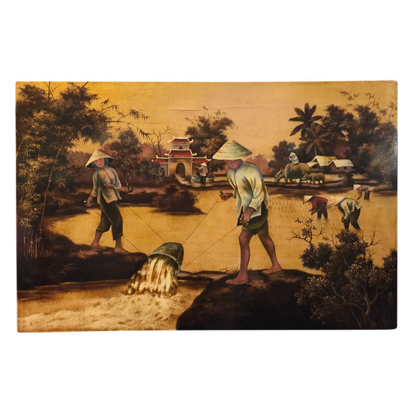 Lacktafel aus Vietnam um 1950