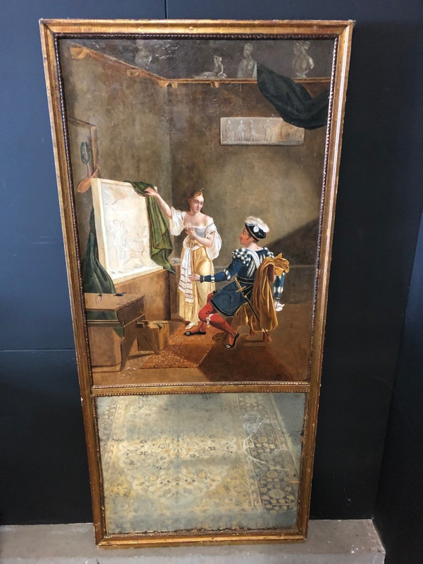 Trumeau Début XIXéme Restauration Charles X - miroir mercure