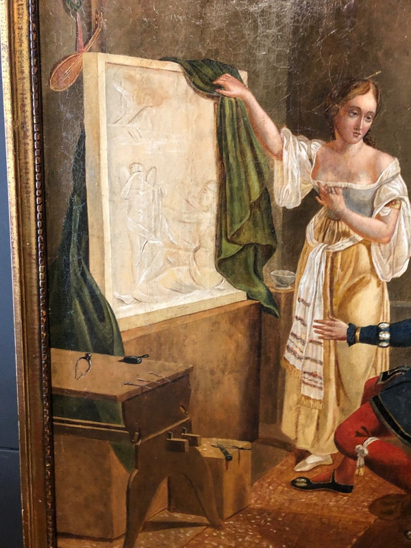 Trumeau Début XIXéme Restauration Charles X - miroir mercure