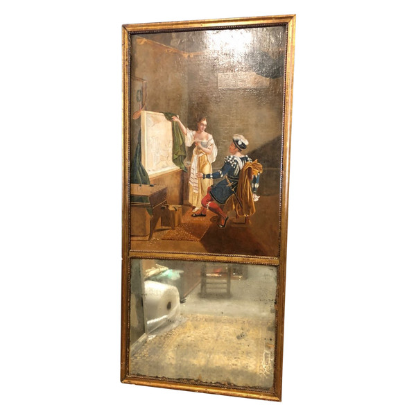 Trumeau Début XIXéme Restauration Charles X - miroir mercure