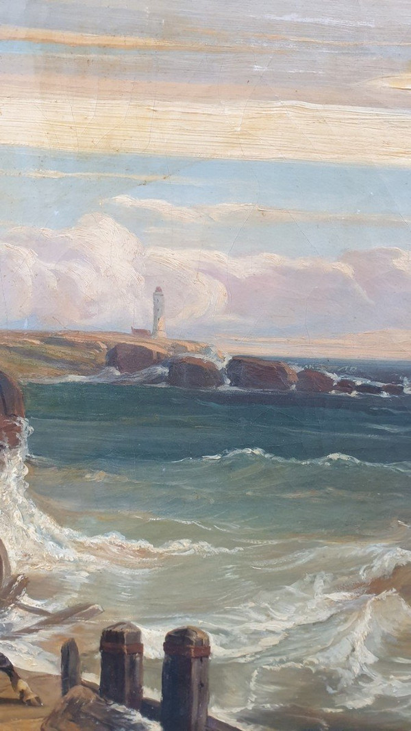 Der Sturm, Öl auf Leinwand, 19. Jahrhundert