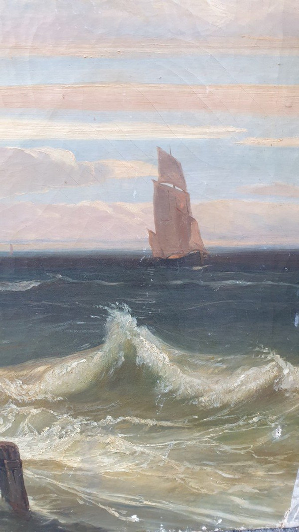 Der Sturm, Öl auf Leinwand, 19. Jahrhundert