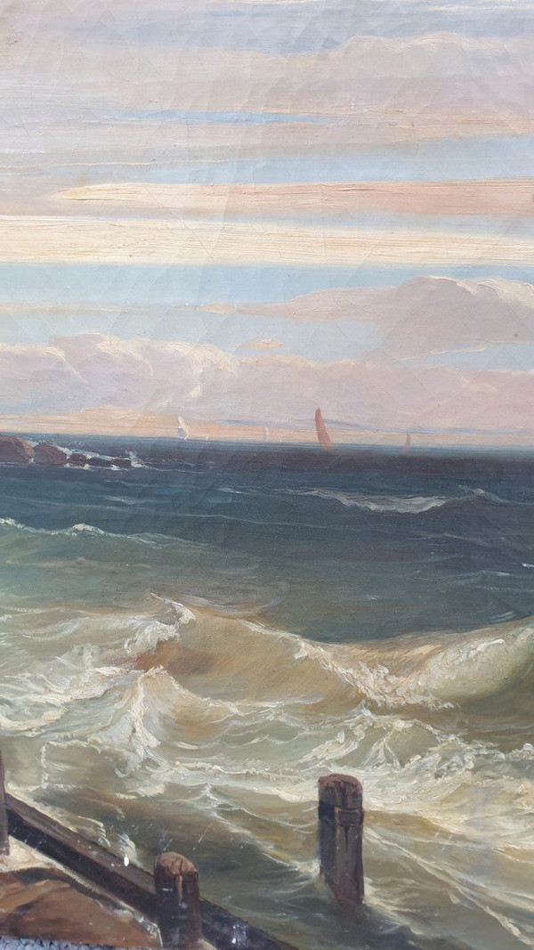 Der Sturm, Öl auf Leinwand, 19. Jahrhundert