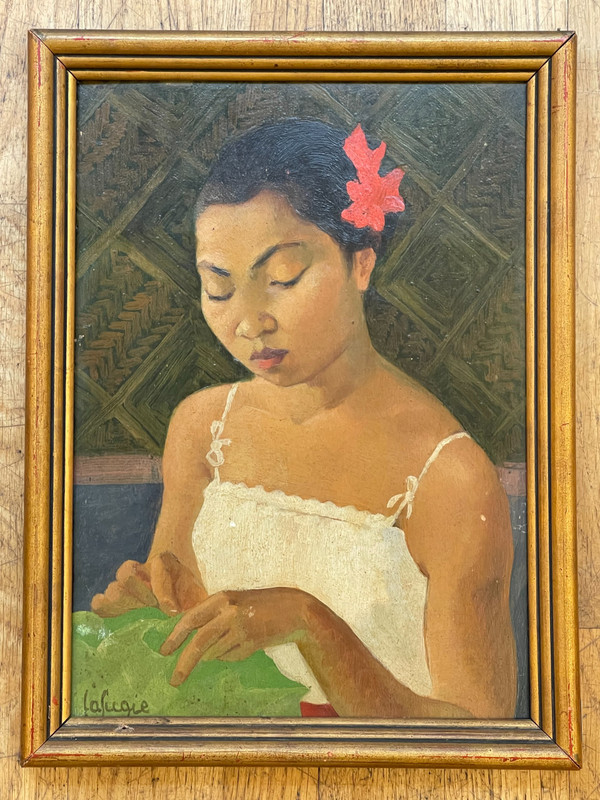  LAFUGIE Léa (1890-1972), portrait d’une jeune Cambodgienne