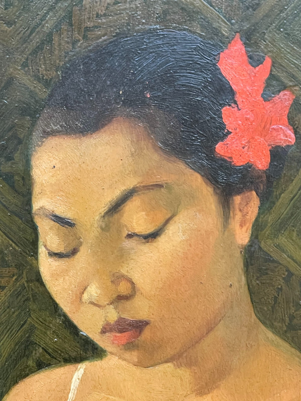  LAFUGIE Léa (1890-1972), portrait d’une jeune Cambodgienne