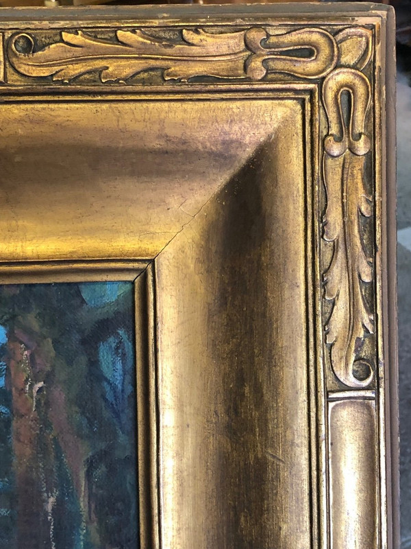 Oil Painting On Canvas “jungle” Signed Fauconnier Dated 1946
