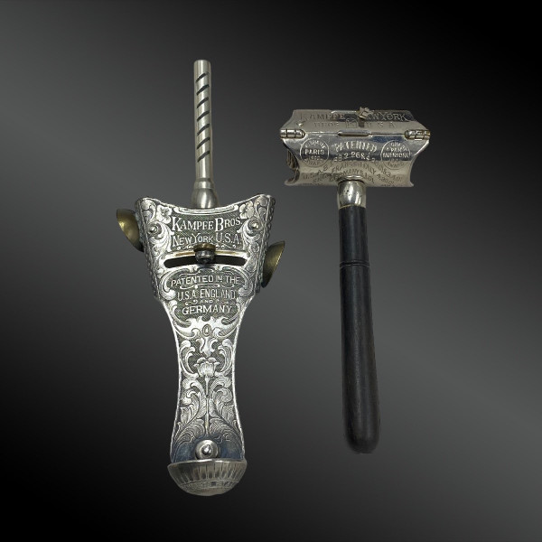 STAR KAMPFE BROS Hand Razor Set - USA, New-York - Circa 1900
