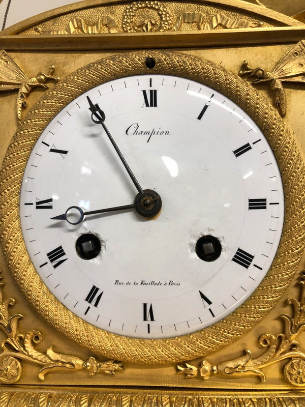 Gilt Bronze Pendulum Empire Restoration