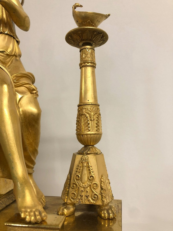 Gilt Bronze Pendulum Empire Restoration