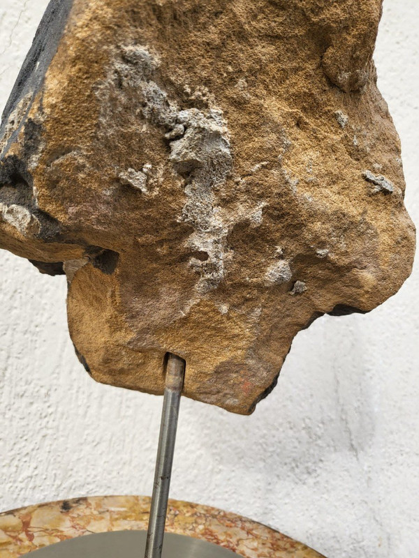 Scultura con testa in pietra, Regno Unito, XVII secolo