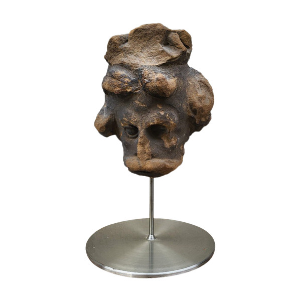 Stone Head Sculpture, United Kingdom, 17th Century