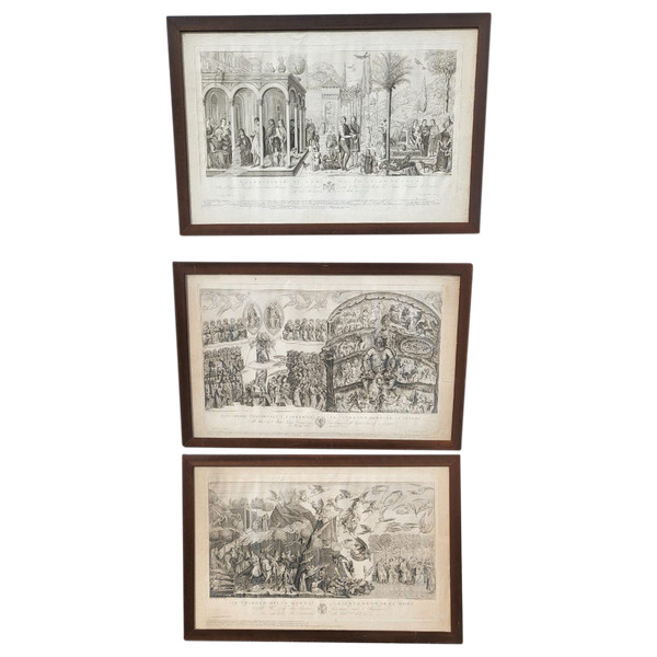 Suite Of 3 Engravings, Camisanto de Pisa, Lasinio and Molini Landi & Cie, Empire period