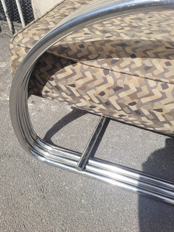 *Special offer *Ralph Lauren, Pair Of Large Chrome Armchairs, 20th Century