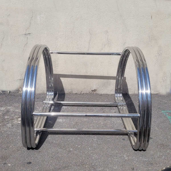 *Special offer *Ralph Lauren, Pair Of Large Chrome Armchairs, 20th Century