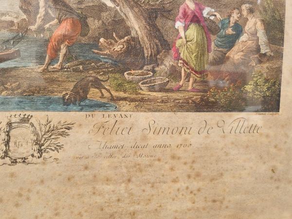 Suite Of 4 Framed Engravings, Fishing, 19th Century