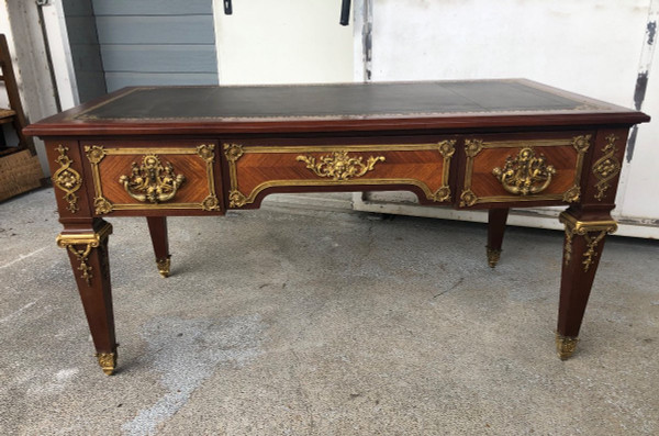 Bureau Plat style Louis XIV  Napoléon III Fabrication Krieger Faubourg Saint Antoine  Vers 1850