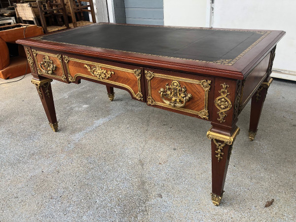 Bureau Plat style Louis XIV  Napoléon III Fabrication Krieger Faubourg Saint Antoine  Vers 1850