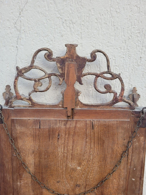Mirror In Wood And Marble, Italy 19th Century