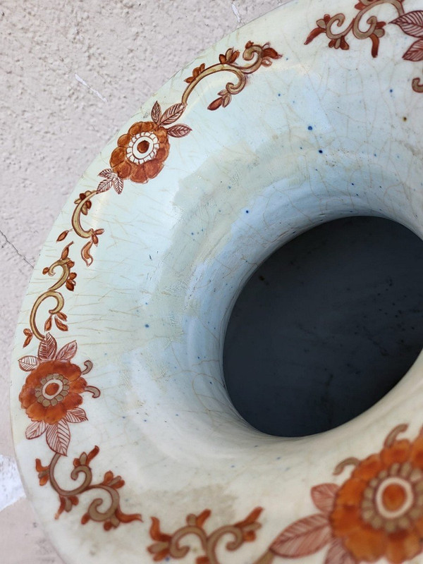 Grande vaso Imari con bronzo, fine del XIX secolo