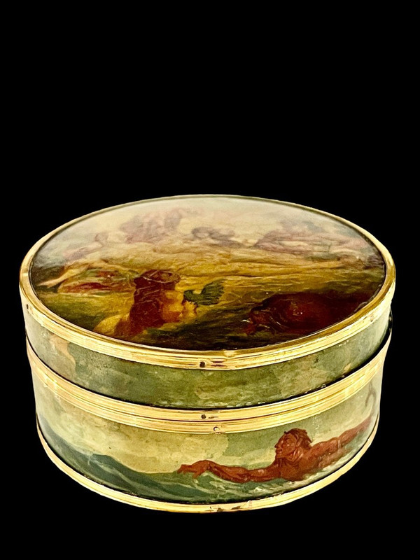 Martin varnish box decorated with Venus, Louis XVI period