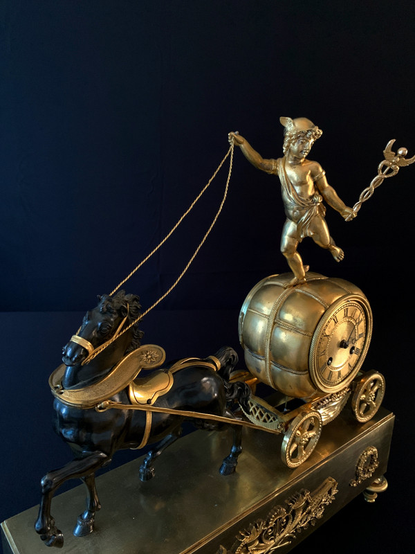 Claude Galle: Raro orologio Char De Mercure, periodo Impero.