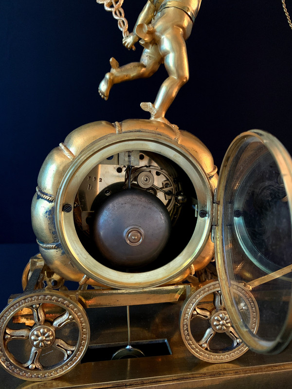Claude Galle: Raro orologio Char De Mercure, periodo Impero.