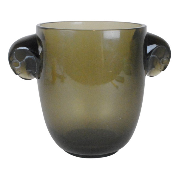 R Lalique, Vase Albert Ou Aux 'têtes De Faucons', Art Nouveau, 20th century