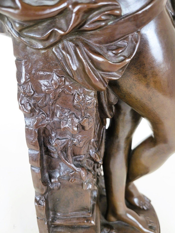 Carrier-Belleuse, Zikade, große signierte Bronze, 19. Jahrhundert