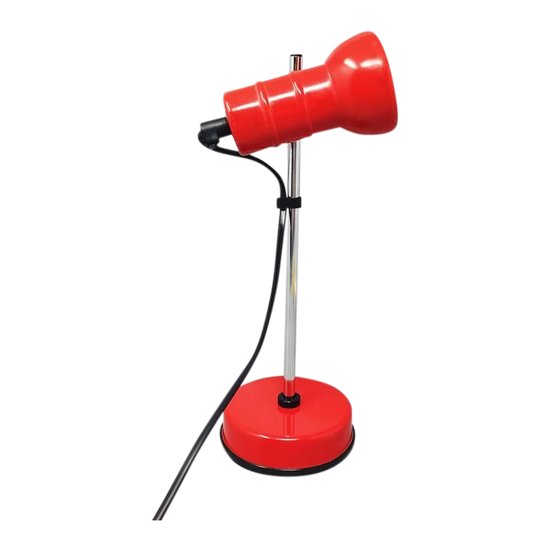 Superb 1970s red table lamp by Veneta Lumi
