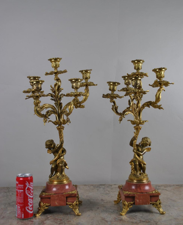 *special offer*2 candelabri in bronzo per bambini