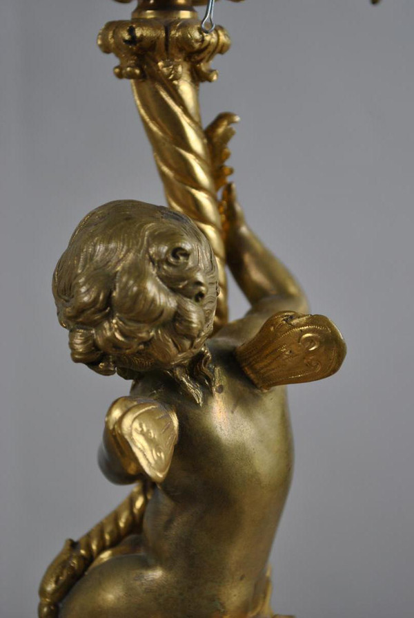 *special offer*2 candelabri in bronzo per bambini