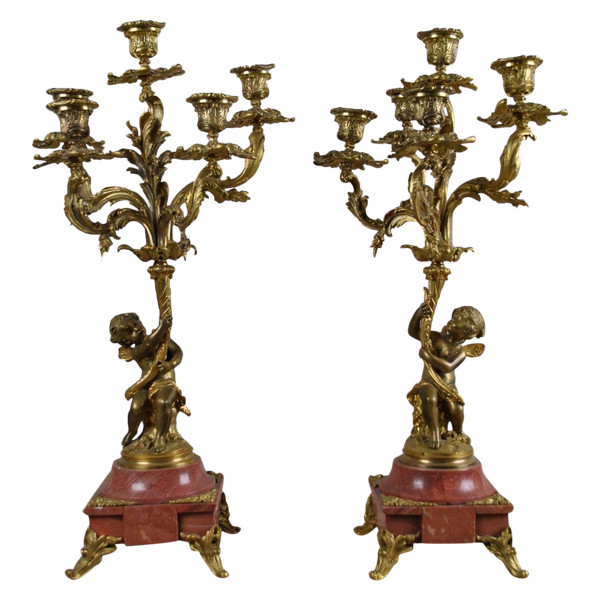 *special offer*2 candelabri in bronzo per bambini