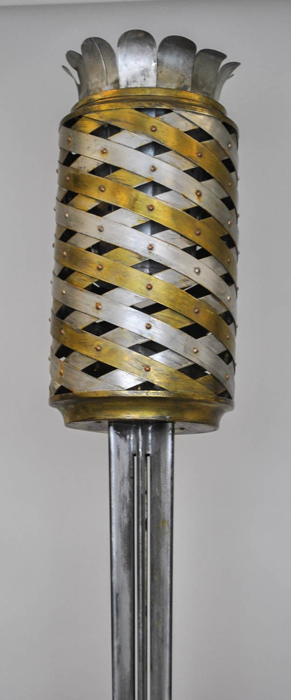Planter In Silver And Gold Brass, 1950s