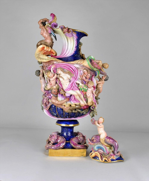 *Offre spéciale *Grande Aiguière En Porcelaine, Allemagne? XIXème Siècle
