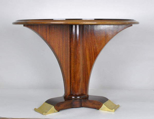 Jules Leleu, Guéridon art déco En Acajou, XXème Siècle