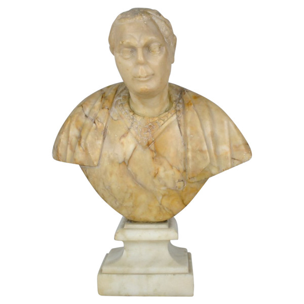 Busto in marmo di imperatore romano, XVII secolo