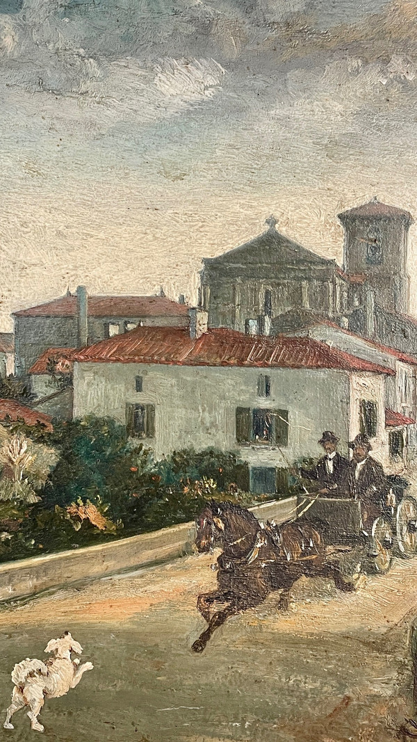 Huile sur bois, XIXe siècle 