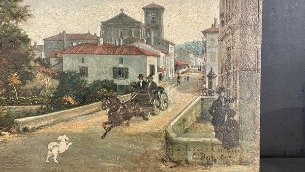 Huile sur bois, XIXe siècle 