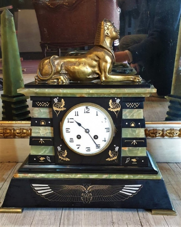 *Offre spéciale  * Egyptomania Trim, In Marble And Onyx, 19th Century