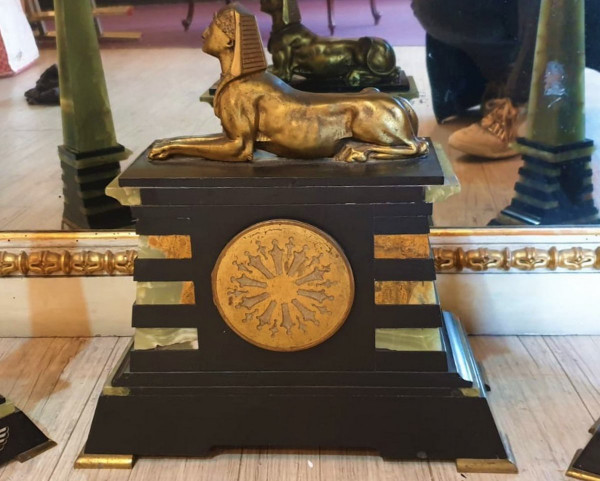 *Offre spéciale  * Egyptomania Trim, In Marble And Onyx, 19th Century