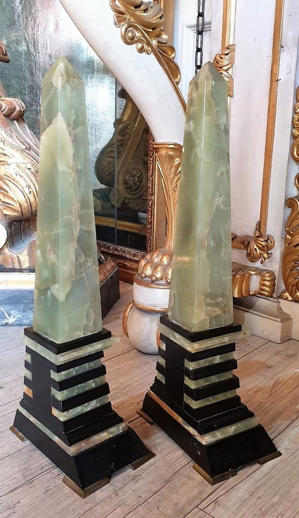 *Offre spéciale  * Egyptomania Trim, In Marble And Onyx, 19th Century