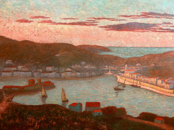 Ed . Poulain - Vue D’un Port Daté 1920 - Huile Sur Toile